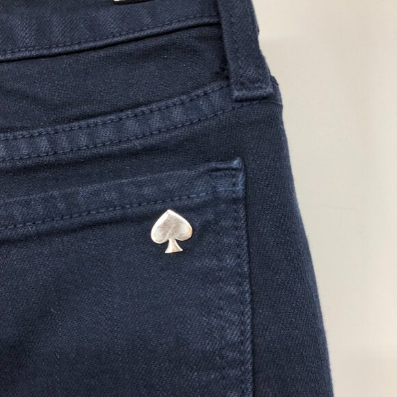 Kate Spade  Broome Street Dark Wash Blue Skinny Jeans Size 25 Zipper Ankles - Picture 9 of 15